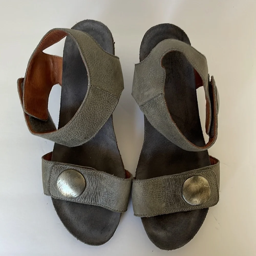 Taos Carousel Graphite Wedge Sandals